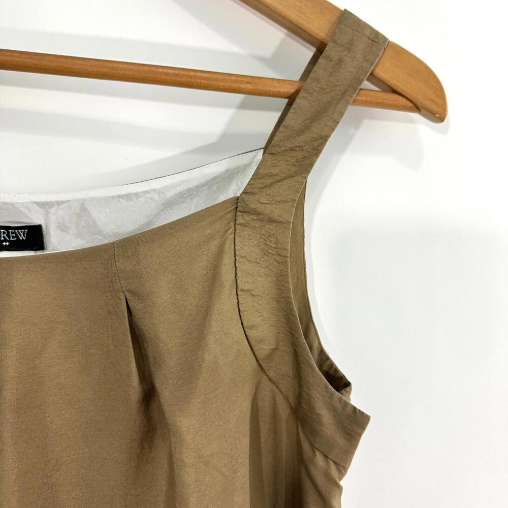 J. Crew Factory Women’s Size 2 Brown Ombre 100% Silk Pleated Sleeveless Blouse - Picture 2 of 6
